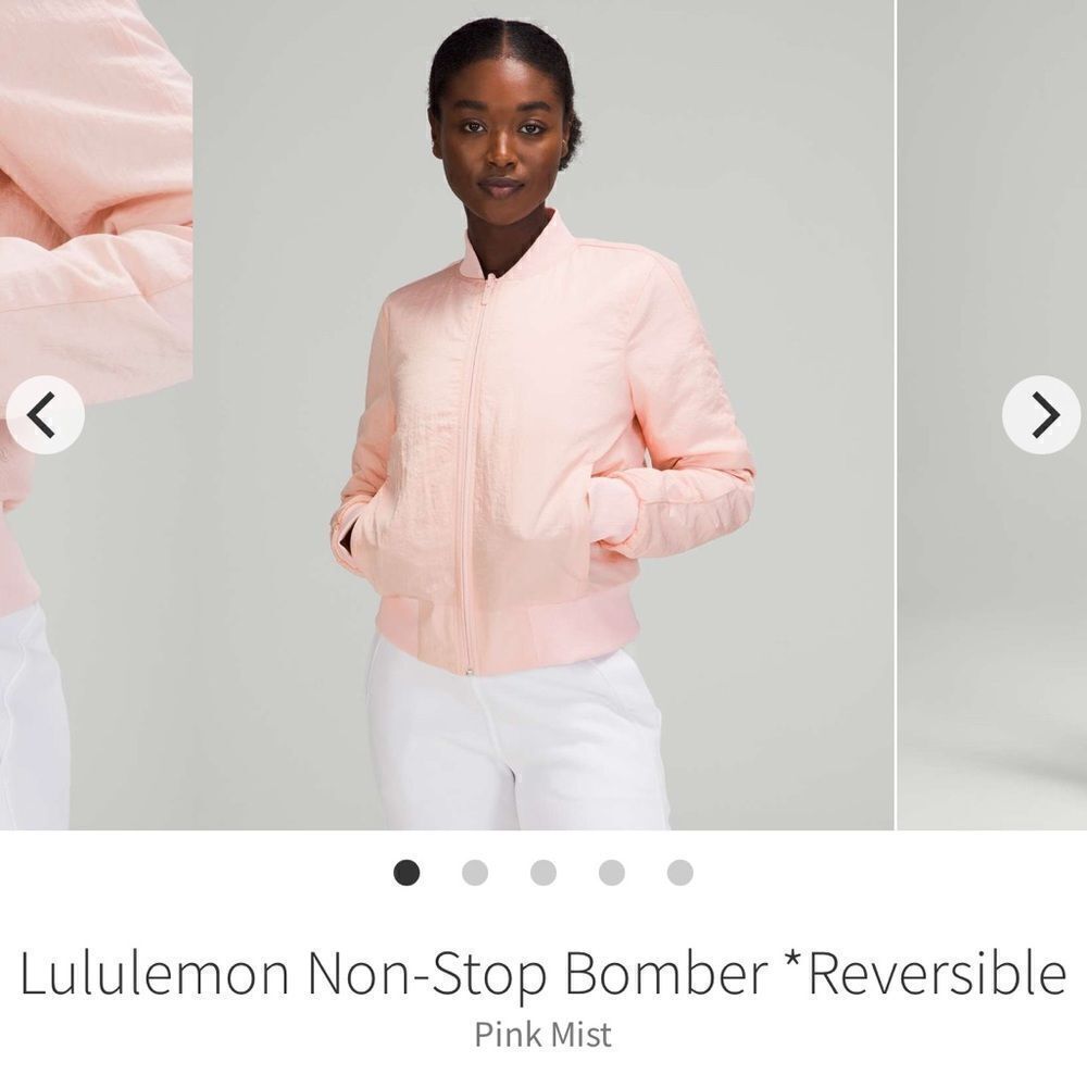 Lululemon Non-Stop Bomber *Reversible Pink Mist